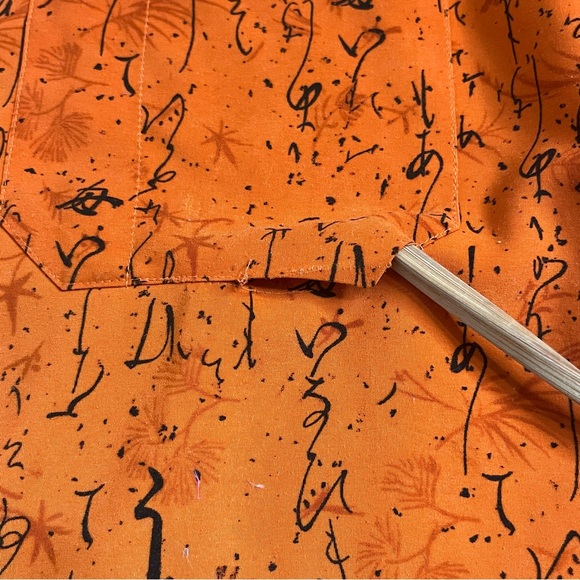 Phat Farm Shirt 90s Short Sleeve Button Front Mens XXL Samurai Sword Tiger AOP - Picture 9 of 13